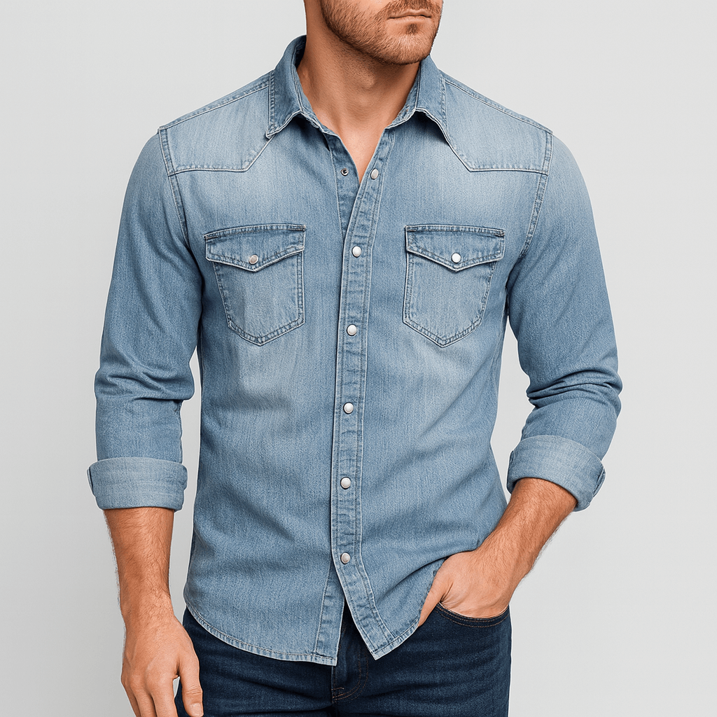 Patrick | Herren Jeanshemd mit Taschen