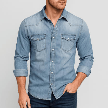 Patrick | Herren Jeanshemd mit Taschen