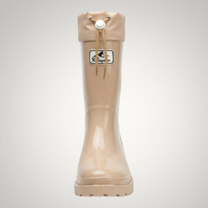 Sarah | Damen Wasserdichte Wadenhohe Gummistiefel mit Kordelzug