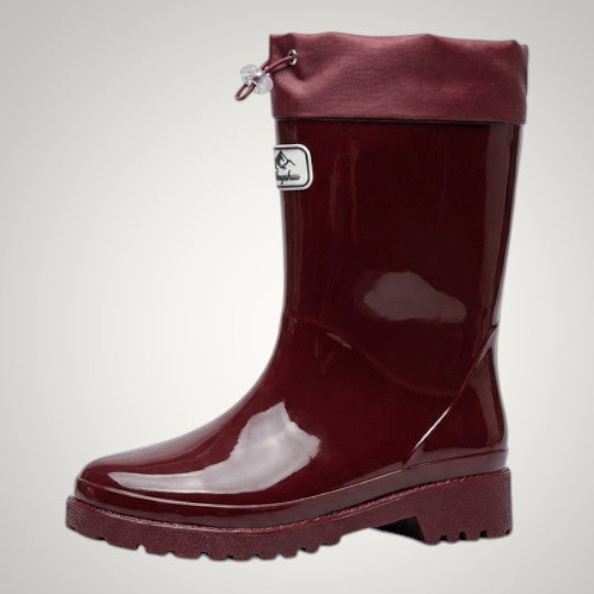 Sarah | Damen Wasserdichte Wadenhohe Gummistiefel mit Kordelzug