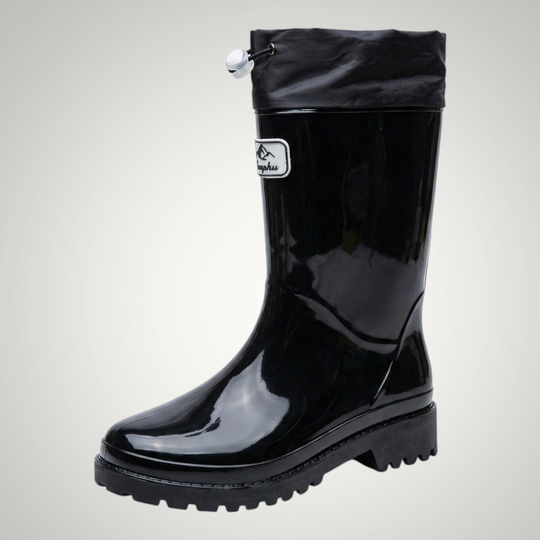 Sarah | Damen Wasserdichte Wadenhohe Gummistiefel mit Kordelzug