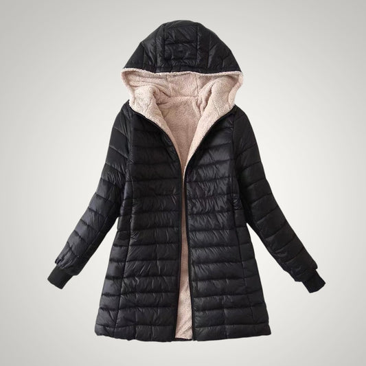 Ute | Damen Winter Fleece Gefütterte Daunenjacke