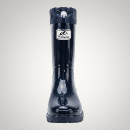Sarah | Damen Wasserdichte Wadenhohe Gummistiefel mit Kordelzug