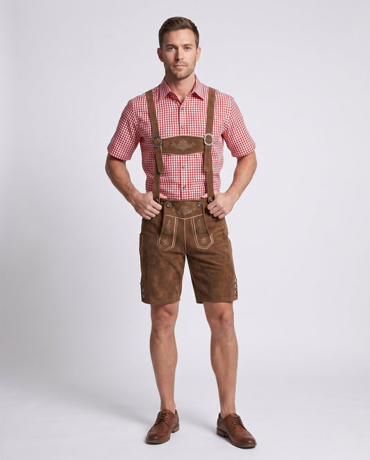 Markus | Herren Verstellbarer Trachten Lederhose