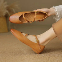 Helga | Damen Klassiker Leder Ballerinas