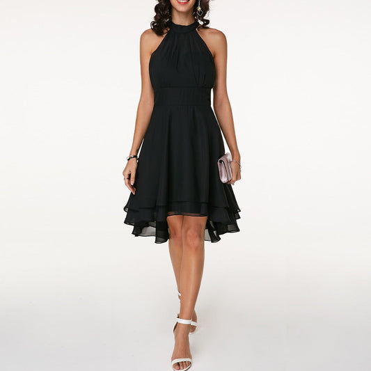 Nicoletta | Damen Sommer Neckholder Midikleid