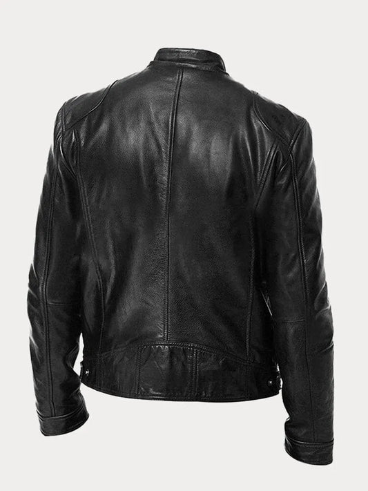 Florian | Herren Klassische Lederjacke mit Reissverschluss