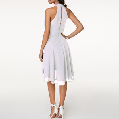 Nicoletta | Damen Sommer Neckholder Midikleid