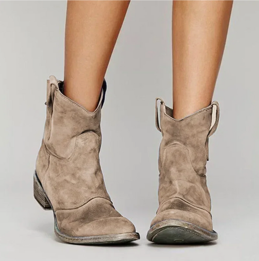 Luisa | Damen Klassiker Western Wildlederstiefel