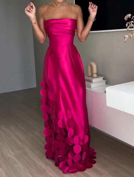 Luana | Damen Elegantes Trägerloses Hochzeitsgastkleid