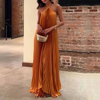 Karina | Damen Neckholder Plissiertes Hochzeitsgastkleid