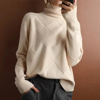 Lea | Damen Casual Gestrickt Pullover mit Kragen
