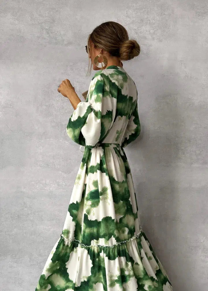 Lina | Damen Elegantes Bedrucktes Kleid