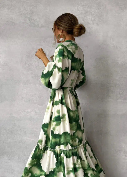 Lina | Damen Elegantes Bedrucktes Kleid