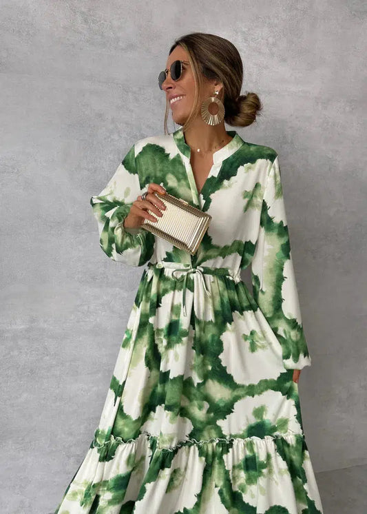 Lina | Damen Elegantes Bedrucktes Kleid