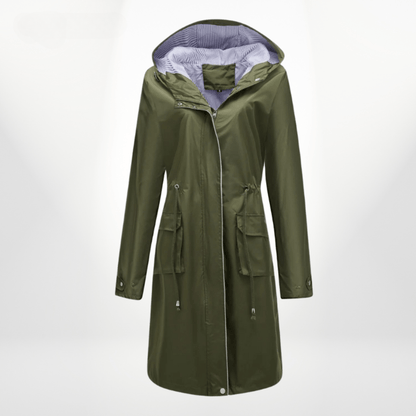 Angelika | Damen Klassisch Kordelzug Regenjacke