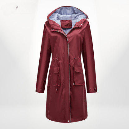 Angelika | Damen Klassisch Kordelzug Regenjacke