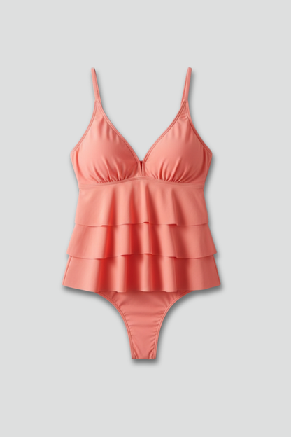 Laura | Damen V-Ausschnitt Tankini Badeanzug