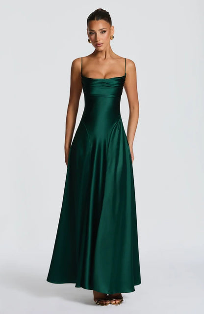 Emilia | Damen Glänzendes Rückenfreies Abendkleid