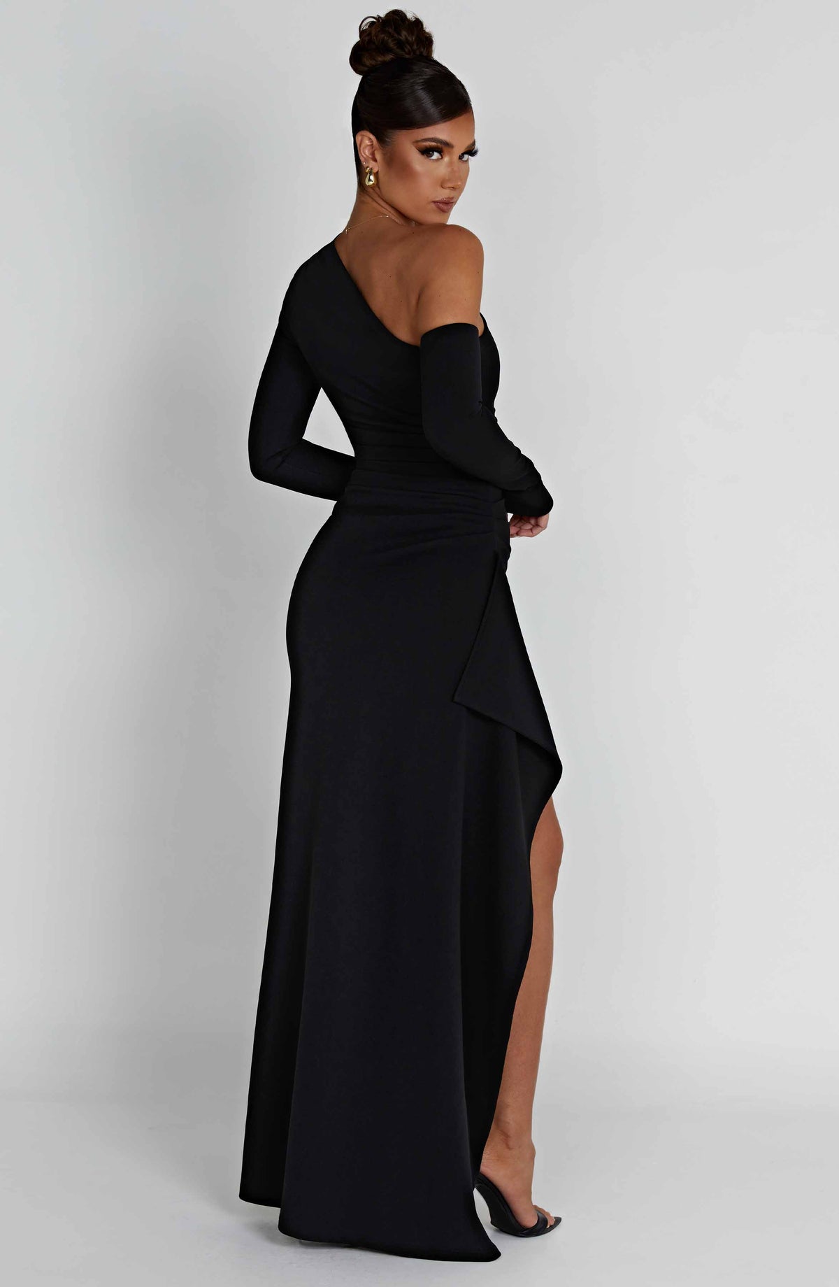 Alina | Damen Figurbetontes Asymmetrisches Abendkleid
