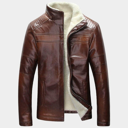 Andreas | Herren Sportliche Reißverschluss Lederjacke
