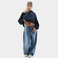 Angelika | Damen Oversized Bedruckter Kapuzenpullover