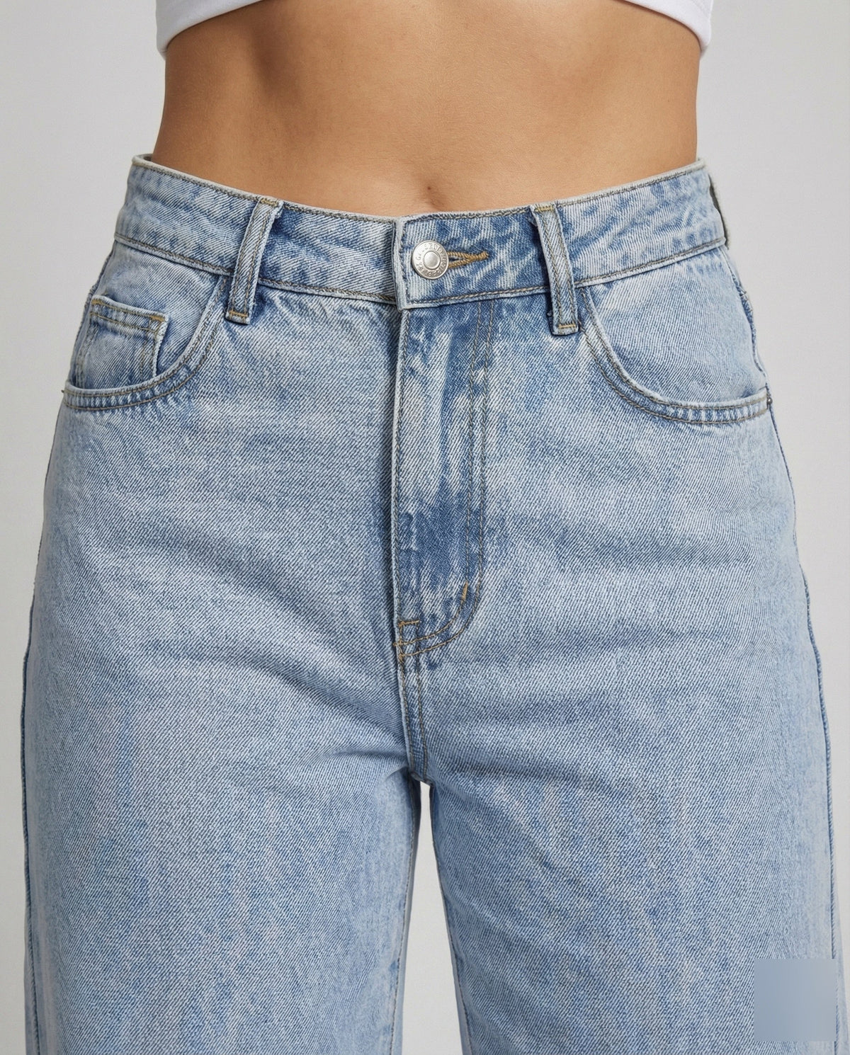 Anna | Damen Hochgeschnittene Weite Vintage-Jeans