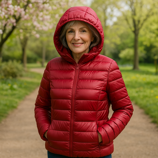 Anna | Damen Leichte Gesteppte Daunenjacke mit Kapuze