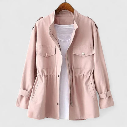 Annika | Damen Eleganter Reißverschluss Mantel