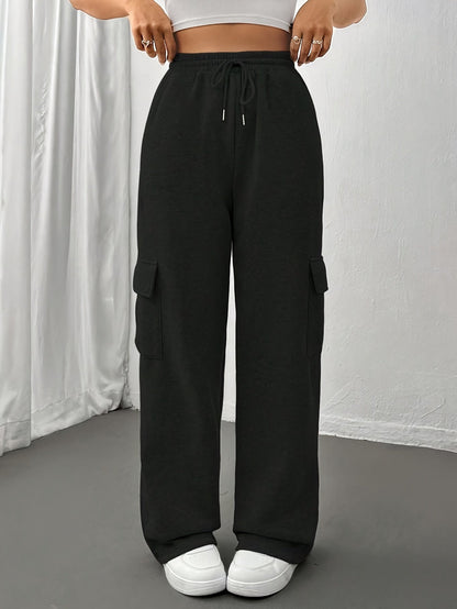 Annika | Damen Lässige Weite Cargo-Jogginghose