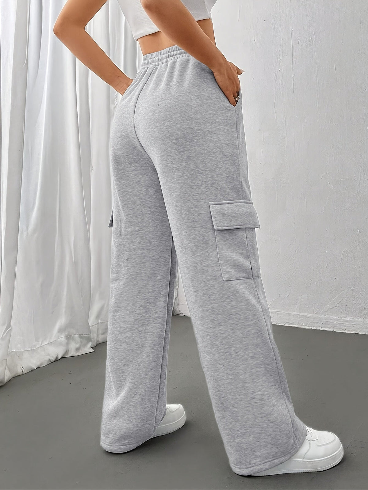 Annika | Damen Lässige Weite Cargo-Jogginghose