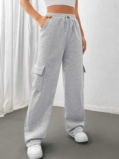 Annika | Damen Lässige Weite Cargo-Jogginghose
