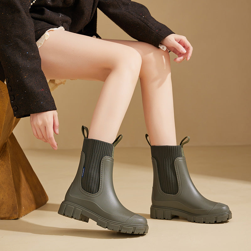 Annika | Damen Wasserdichte Rutschfeste Regenstiefeletten