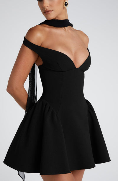 Valentina | Damen Gelber Leichter Stretch Mesh Kleid Schal