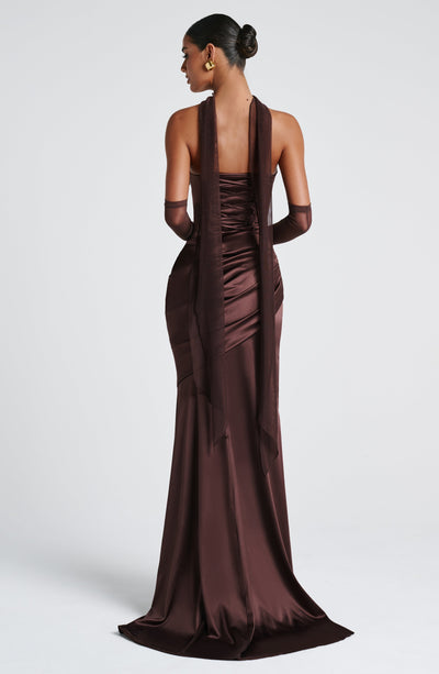 Valentina | Damen Gelber Leichter Stretch Mesh Kleid Schal