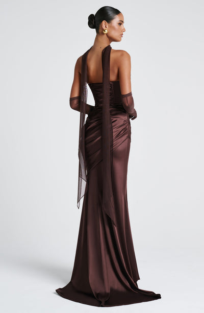 Valentina | Damen Gelber Leichter Stretch Mesh Kleid Schal