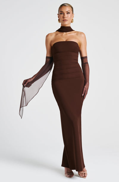 Valentina | Damen Gelber Leichter Stretch Mesh Kleid Schal