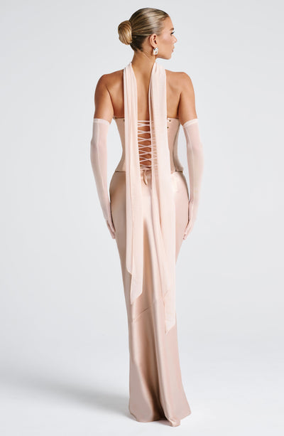 Valentina | Damen Gelber Leichter Stretch Mesh Kleid Schal