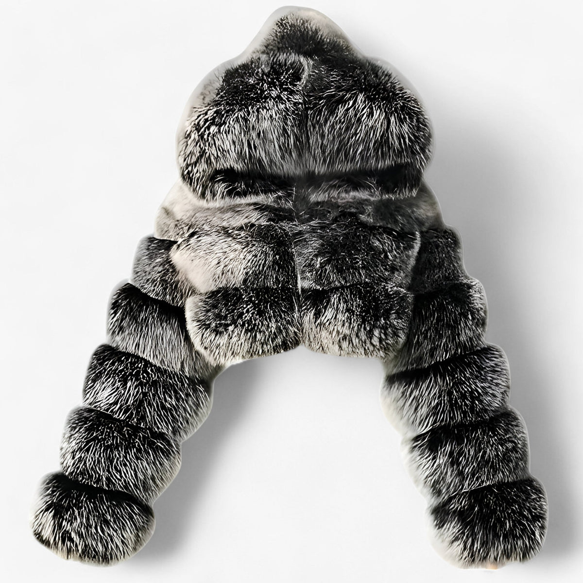 Barbara | Damen Flauschige Kurze Kapuzenjacke
