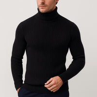Bernd | Herren Gerippter Taillierter Rollkragenpullover