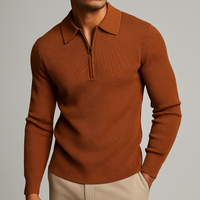 Charlie | Herren Gerippter Reißverschluss Hoodie