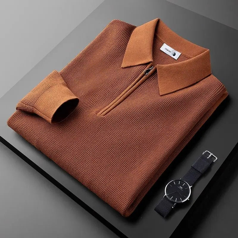 Charlie | Herren Gerippter Reißverschluss Hoodie