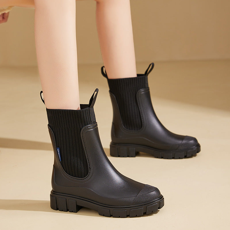 Charlotte | Damen Robuste Chelsea-Stiefel mit Profilsohle