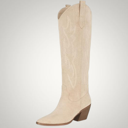 Clara | Damen Kniehohe Western Cowboystiefel