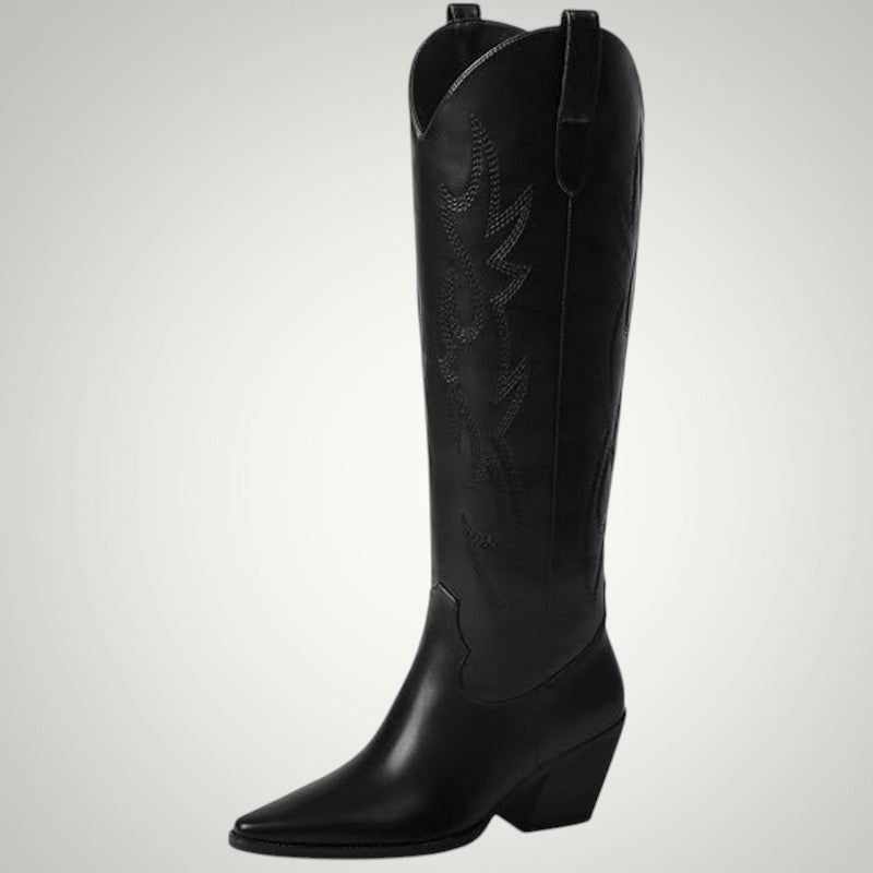 Clara | Damen Kniehohe Western Cowboystiefel