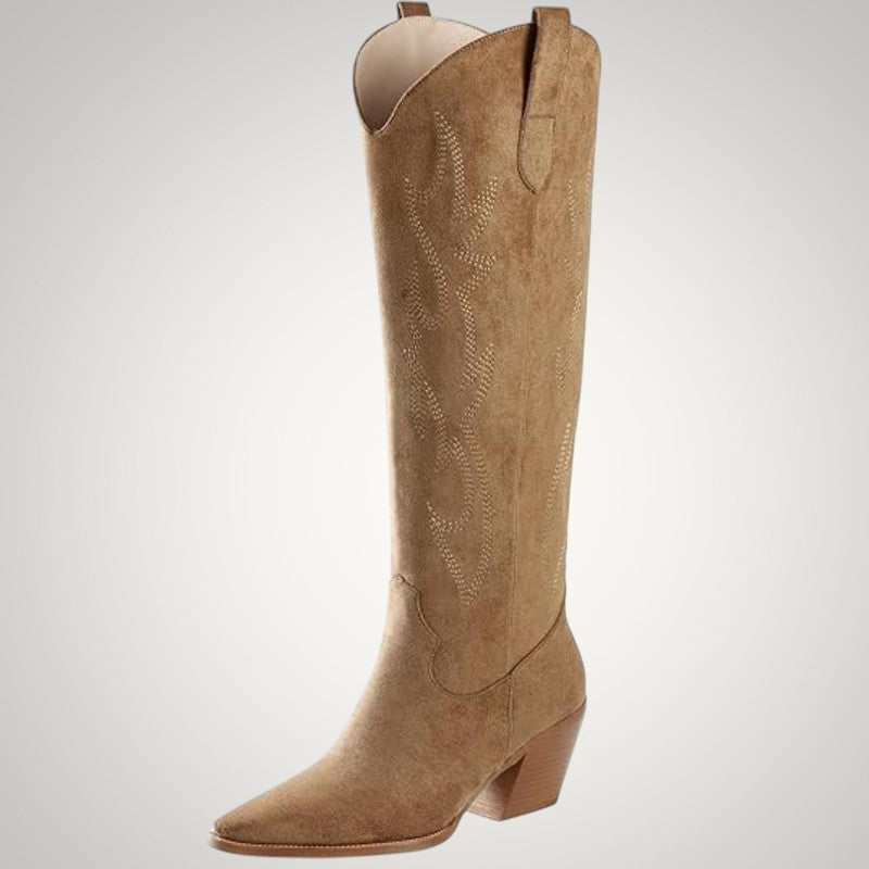 Clara | Damen Kniehohe Western Cowboystiefel