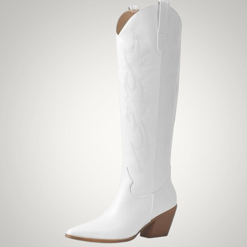 Clara | Damen Kniehohe Western Cowboystiefel