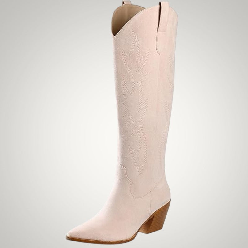 Clara | Damen Kniehohe Western Cowboystiefel