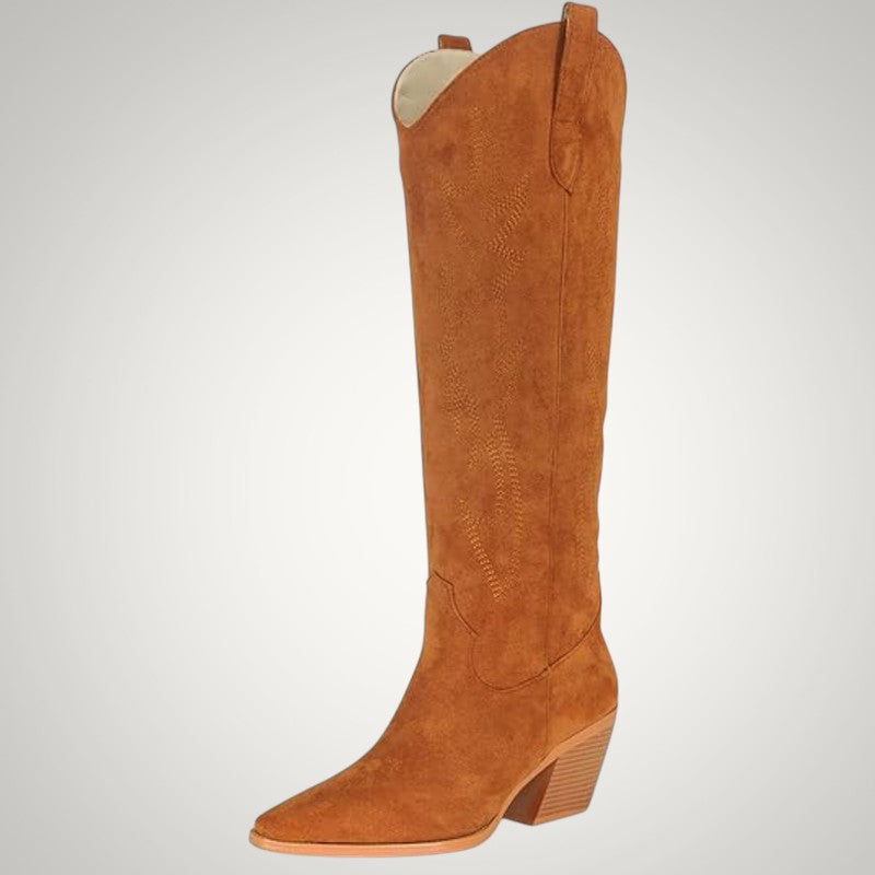 Clara | Damen Kniehohe Western Cowboystiefel