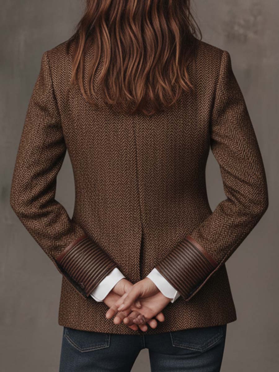 Clara | Damen Taillierter Strukturierter Tweed-Blazer